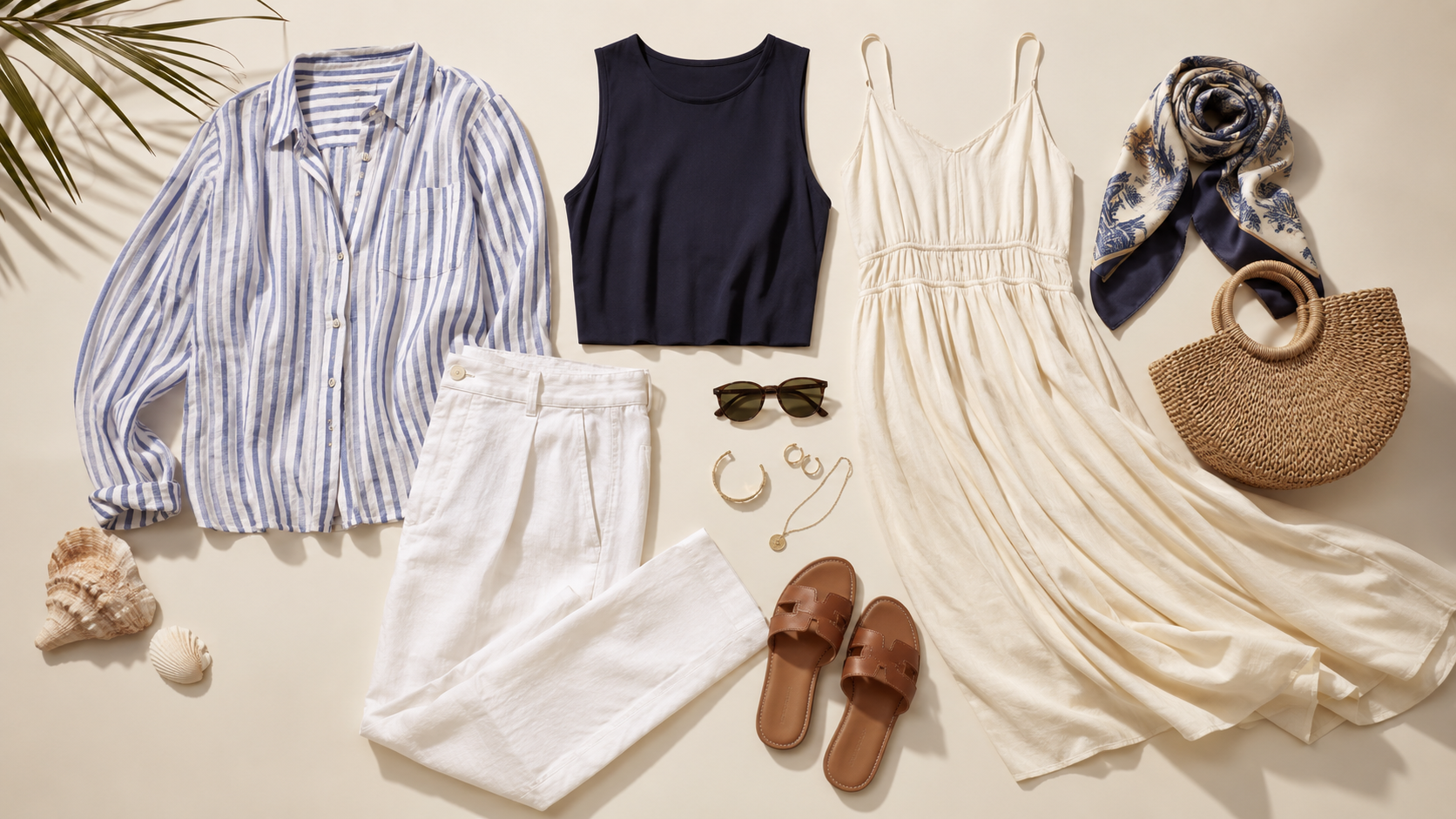 Coastal Vacation Capsule Wardrobe Outfit